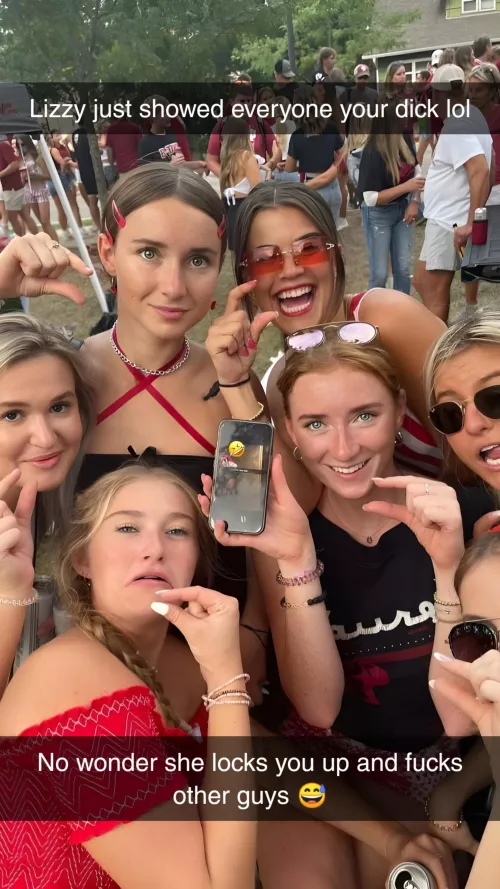 Showed your tiny dick to her friends by DubiousCaps