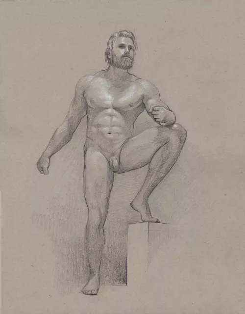 Study on toned paper, by me by _majkel_alt