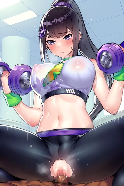 Training with Sumire (kanjy00u) [Blue Archive] by llamanatee