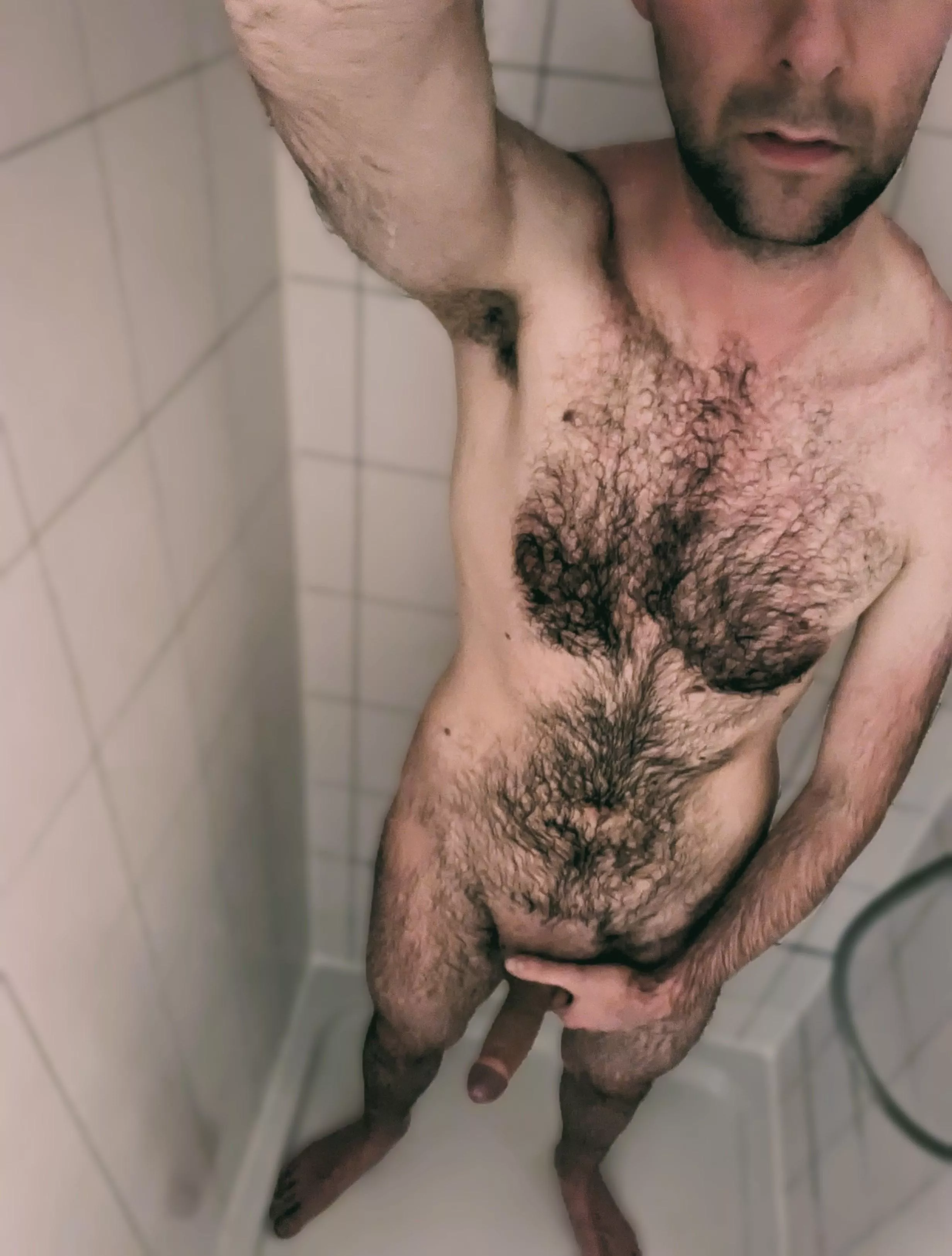 Wet shower chest hair posted by nerobixx1