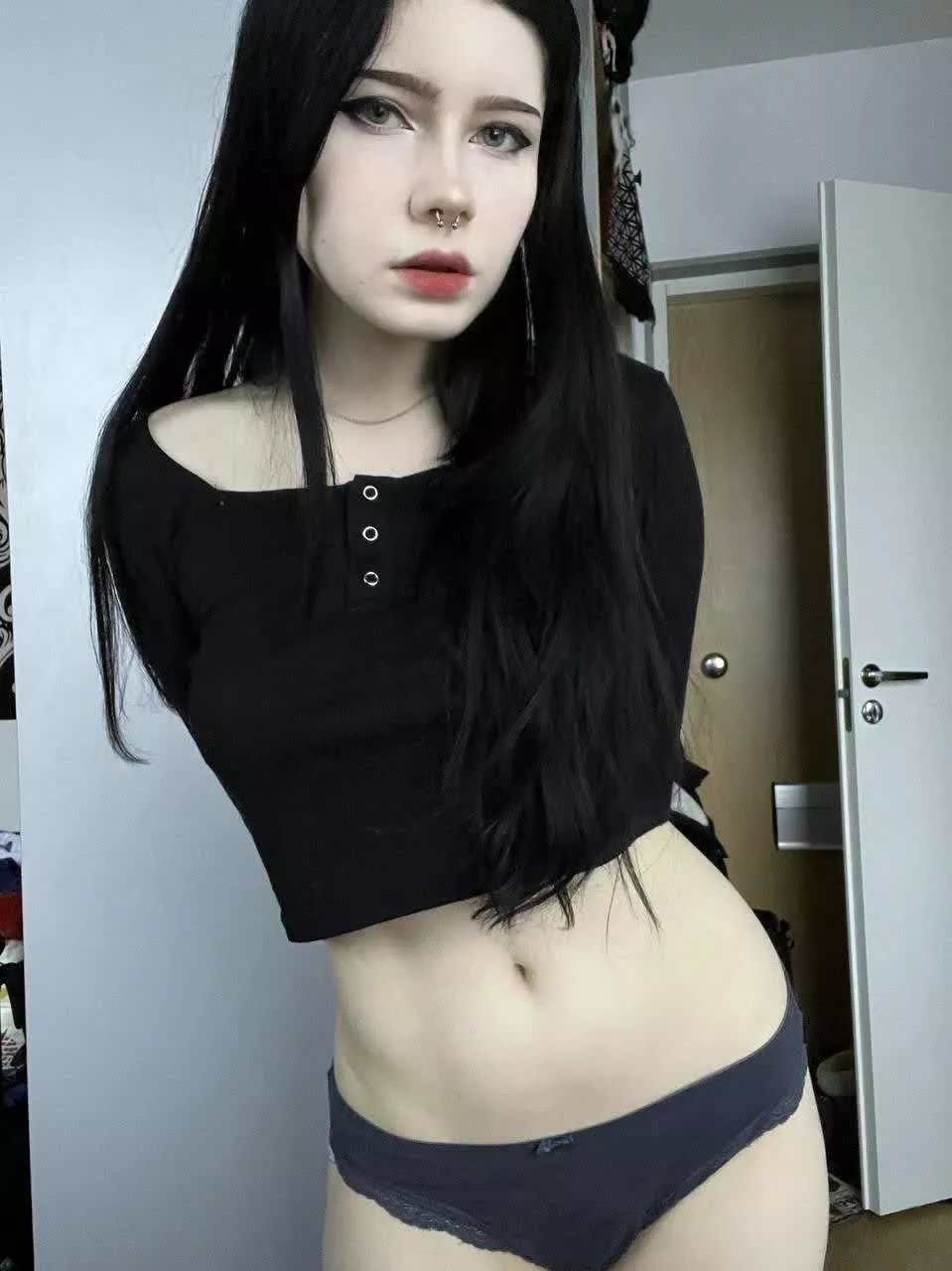 Would you be mad if a small tiddy punk girl left black lipstick marks all over you? posted by Silver-Armadillo-580