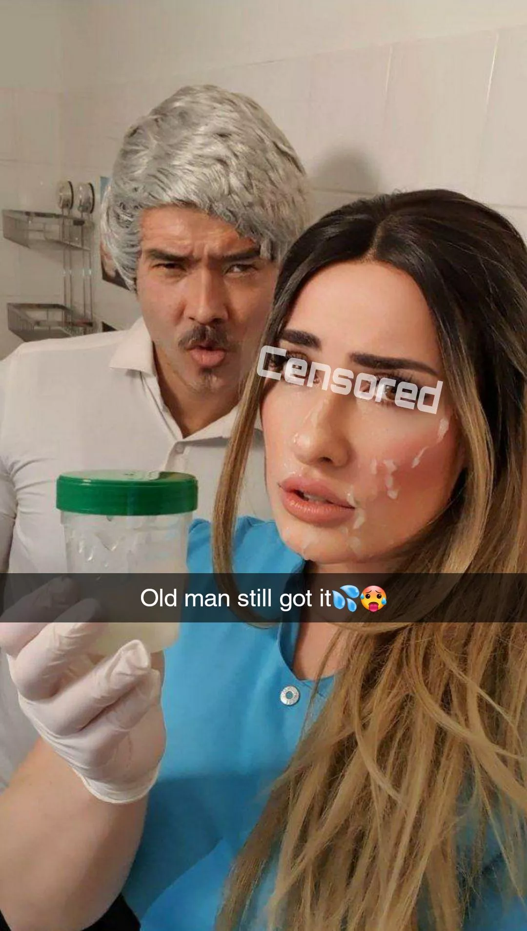 Another selfie at the sperm bank posted by Nymph0_Isabella