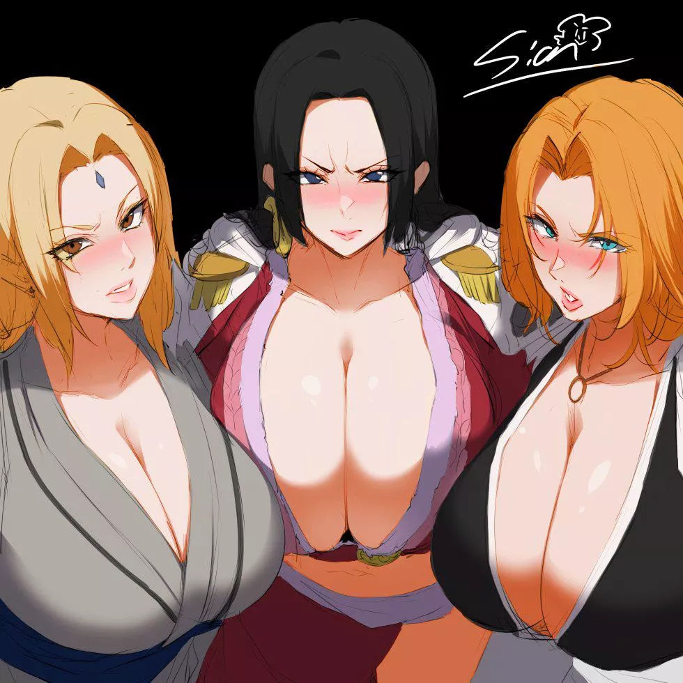 Big 3: The Trio Of Big Breasts MILF: Tsunade, Hua Hancock, And Rangiku (Naruto X One Piece X Bleach) Which MILF Are You Choosing? posted by MajesticAd2393