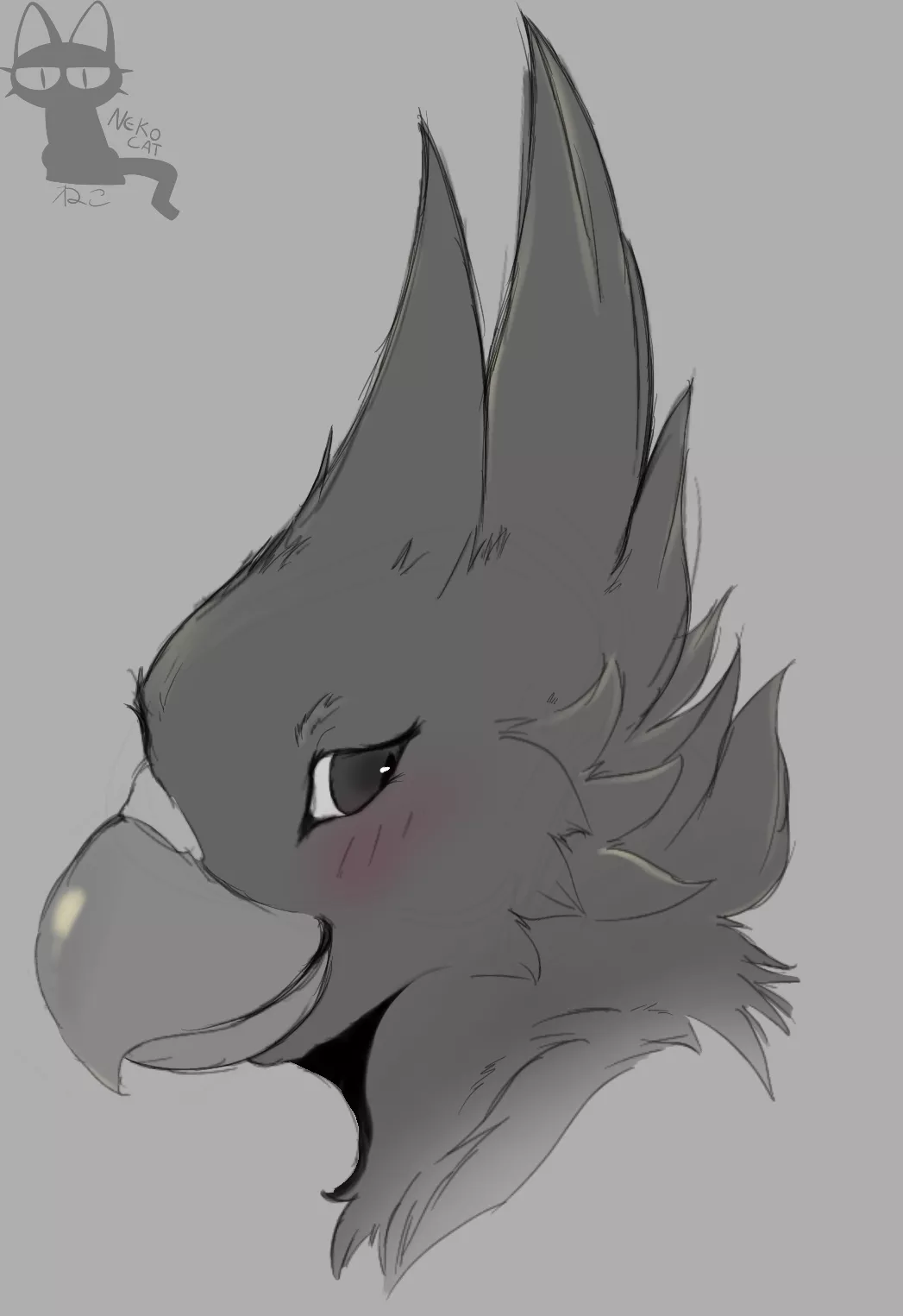Headshot commission for someone on telegram, i almost dont have chances to work with birds so its very nice whenever i get to do some, those are still open also! just dm me posted by NekoAichan