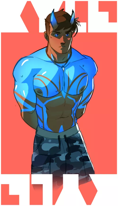 horny boi with horns [OC] by me by kyle_is_horny