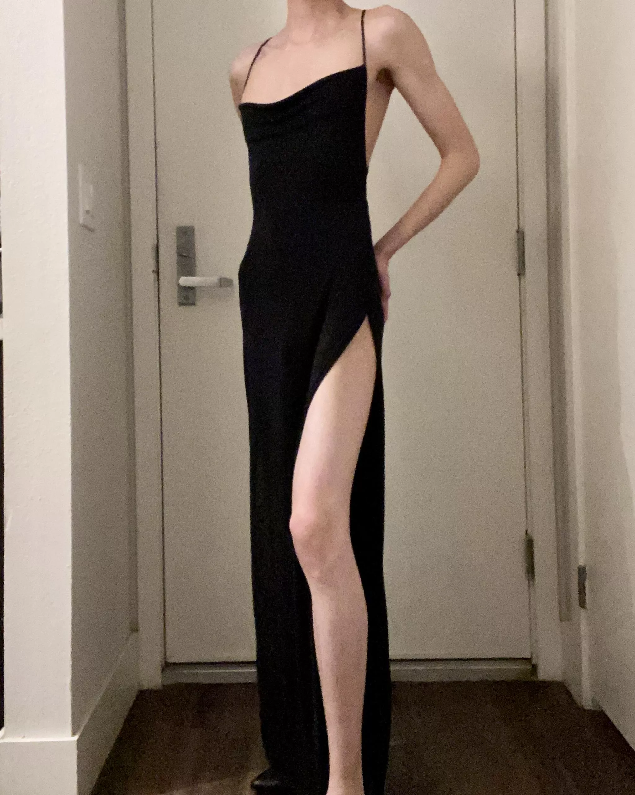 I got myself another slim-fit dress. The only drawback: my lack of chest lol posted by EntertainerFew403