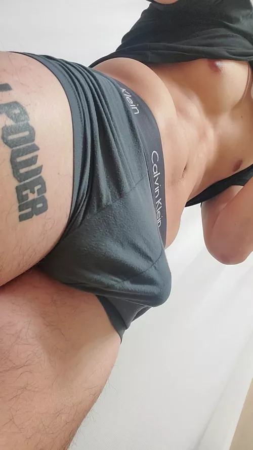 I hope you don't mind my bulge in your face.. by BenjiTales