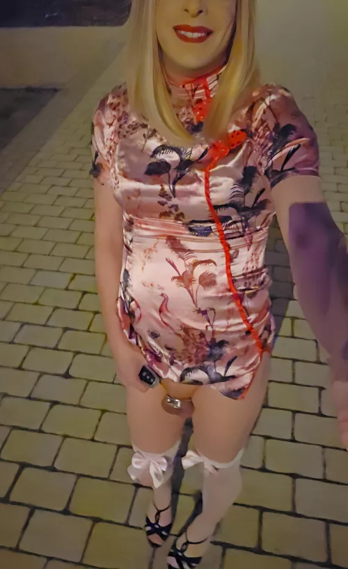 It's not the best pic, but I felt really slutty going for a walk through a public park at night 🤭 by Scribs1667