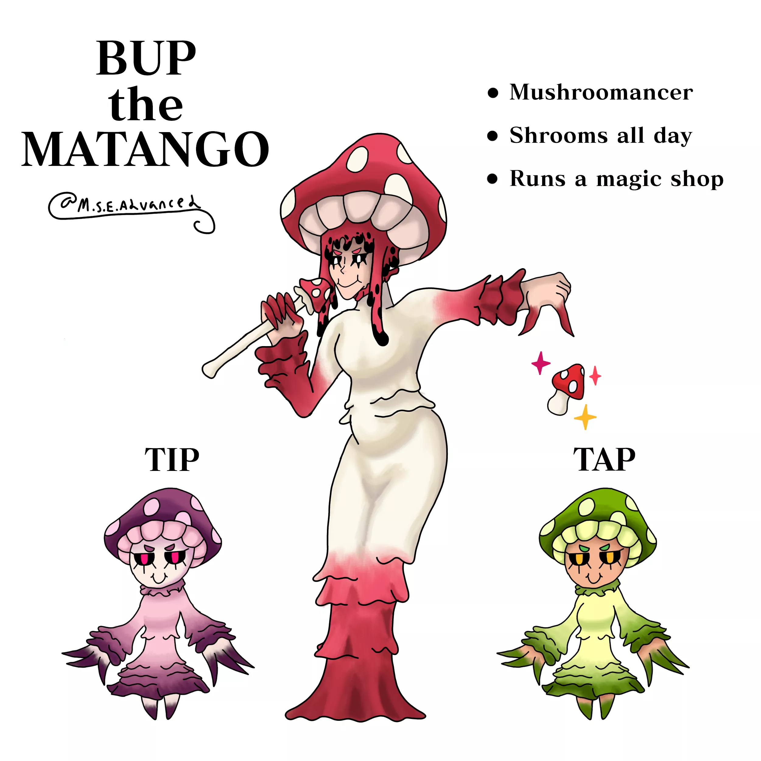 [OC] Bup, Tip, and Tap the Matango Gals posted by MSEAdvanced