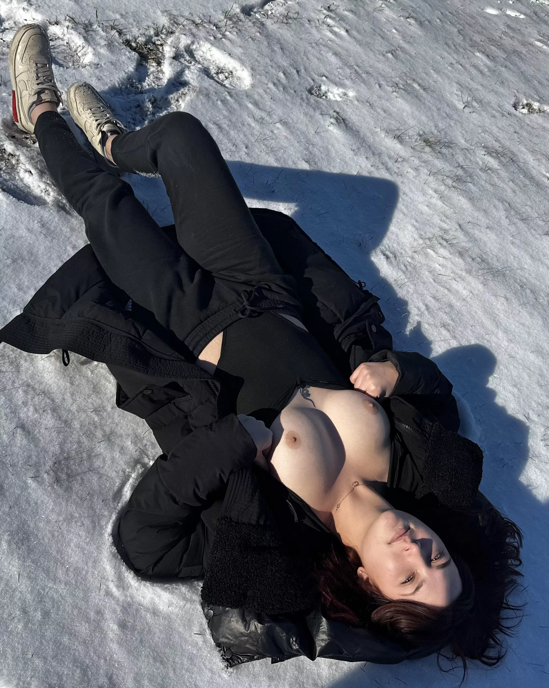 snow day = tits out posted by unfilteredMxoxo