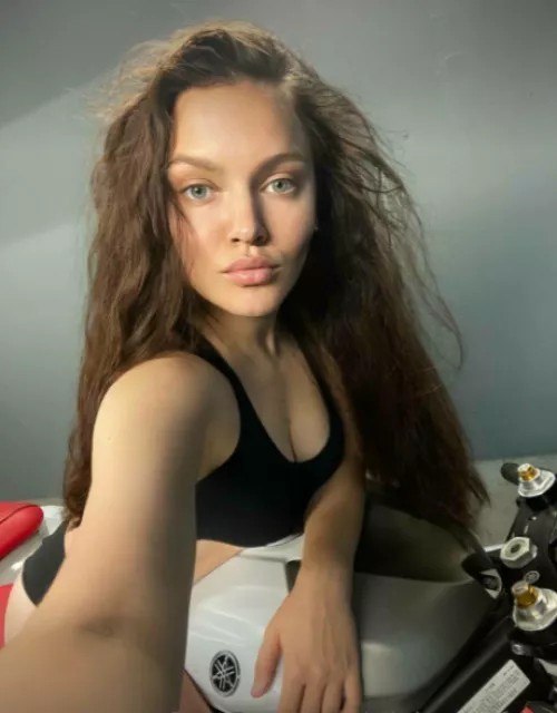 This is me in a beautiful black top, on a motorcycle. by Quiet-Tradition-3856