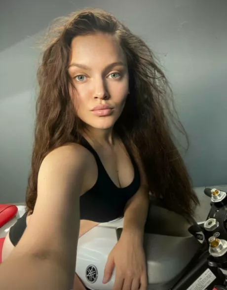 This is me in a beautiful black top, on a motorcycle. posted by Quiet-Tradition-3856