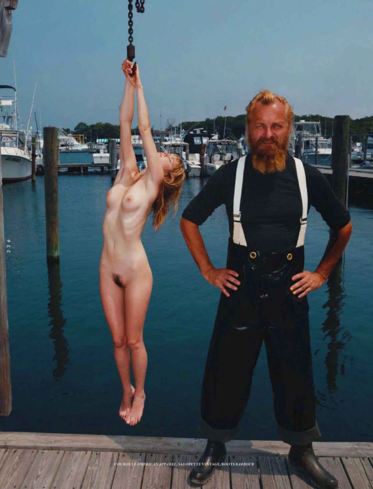 Camille Rowe-Pourcheresse with Johan Lindeberg | L'Officiel Hommes Fall 2011 | 