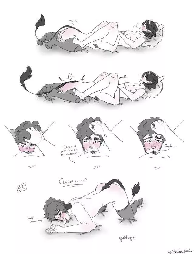 Clean it up, good boy ! by Divine-Eros