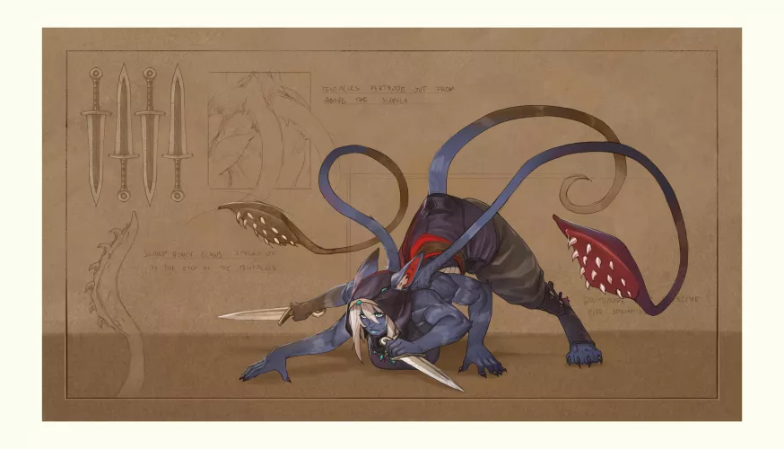 Displacer beast, but monstergirl by AlternativeWill2758