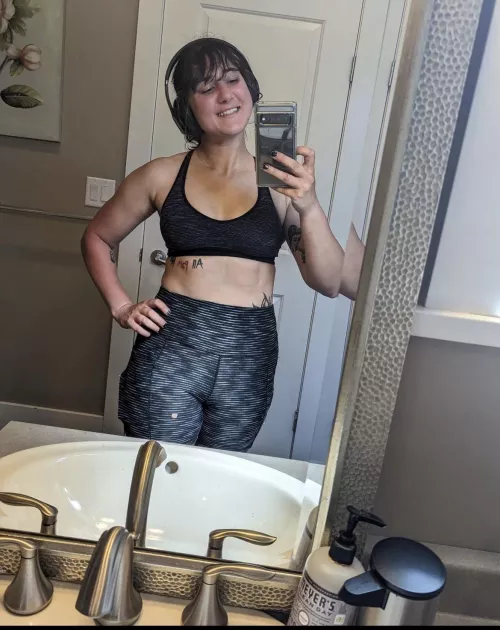 I’m a 31 year old mom that had a cesarean. I’m kind of proud of myself for snapping back and staying active. I feel super young and healthy! by Lilpetboo