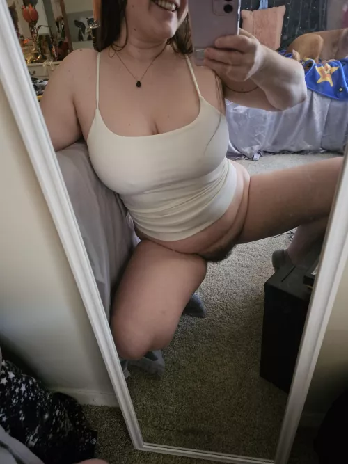 Thick bush, happy woman by yourbakedbabe