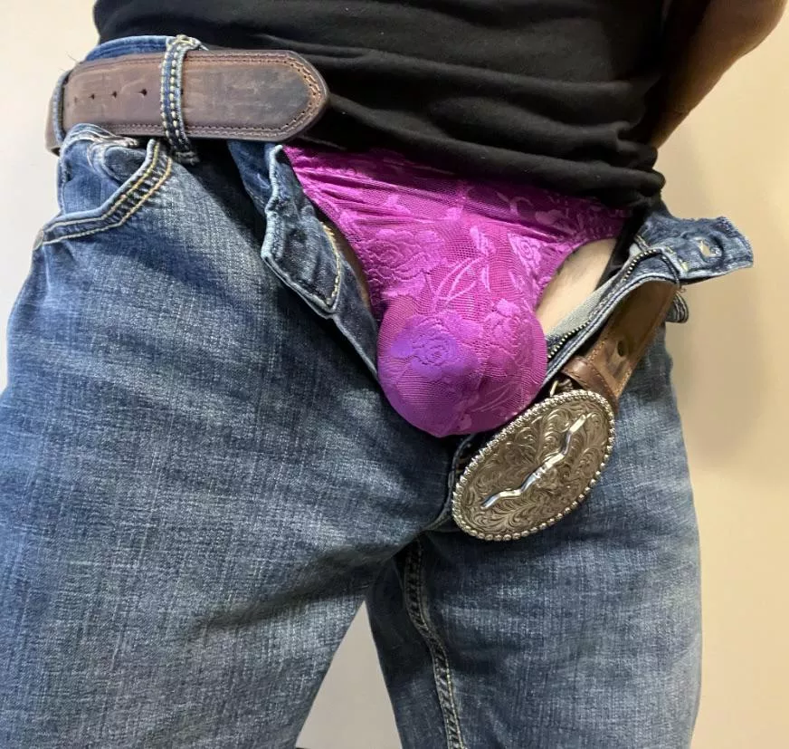 Who says cowboys can’t wear lace thongs? posted by inkedffpig