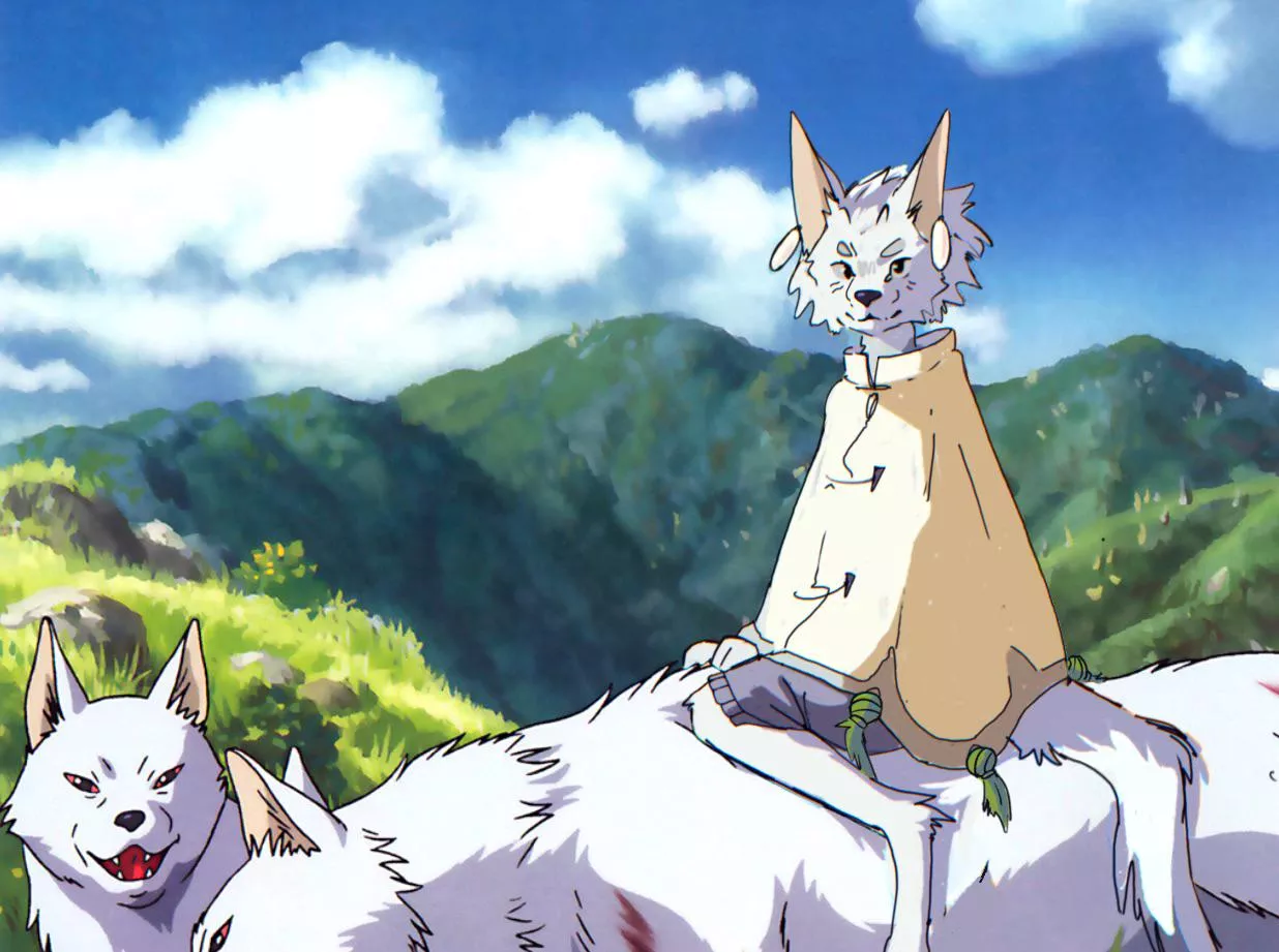 I drew my sona over a frame of Princess Mononoke posted by TheSageDragonArtwork