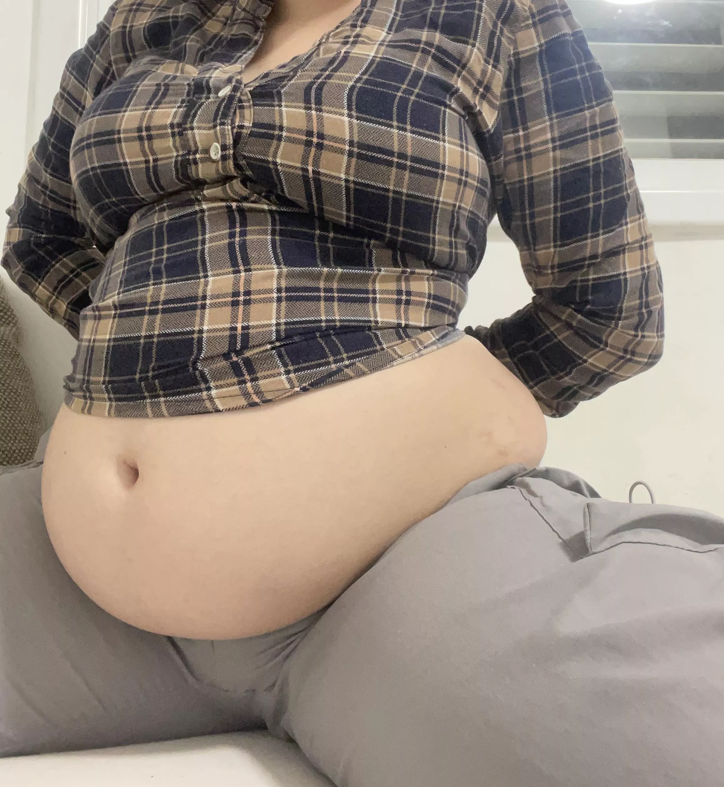 I think if I keep eating I might pop out of these clothes 😳🐽 posted by FatteningPrincess