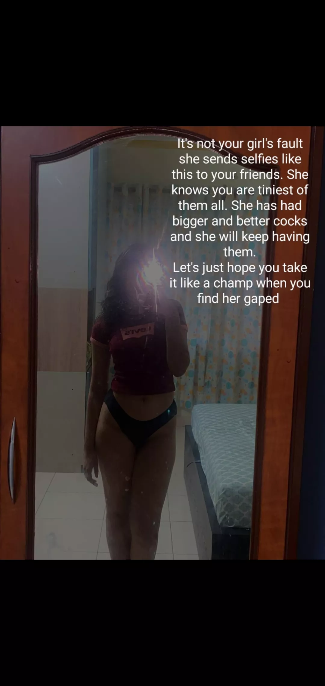 She won't even feel your dick when she comes back posted by captionmaker696969