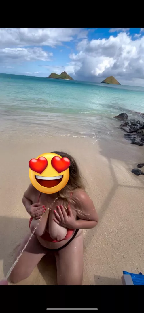 Would you pee on me at the most beautiful beach in the world? by Aloha2o4