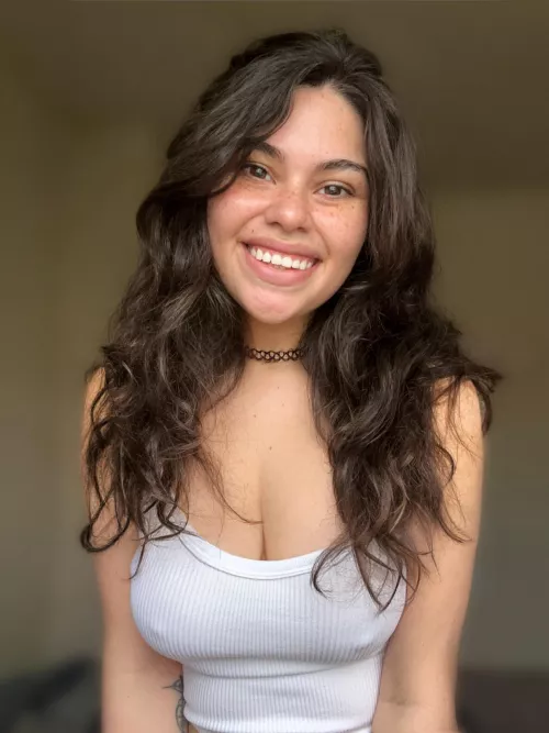 Braless in white is always the best look by mollyzedolly