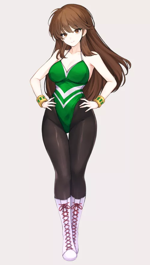 Green Leotard & Tights by CheetahSperm18