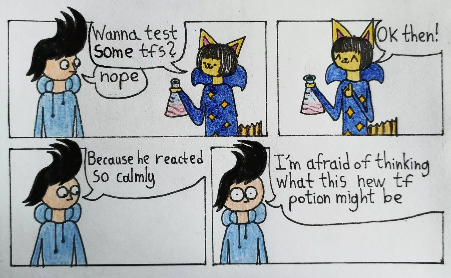 I wonder what this potion is (art by me) posted by MrMoor2007