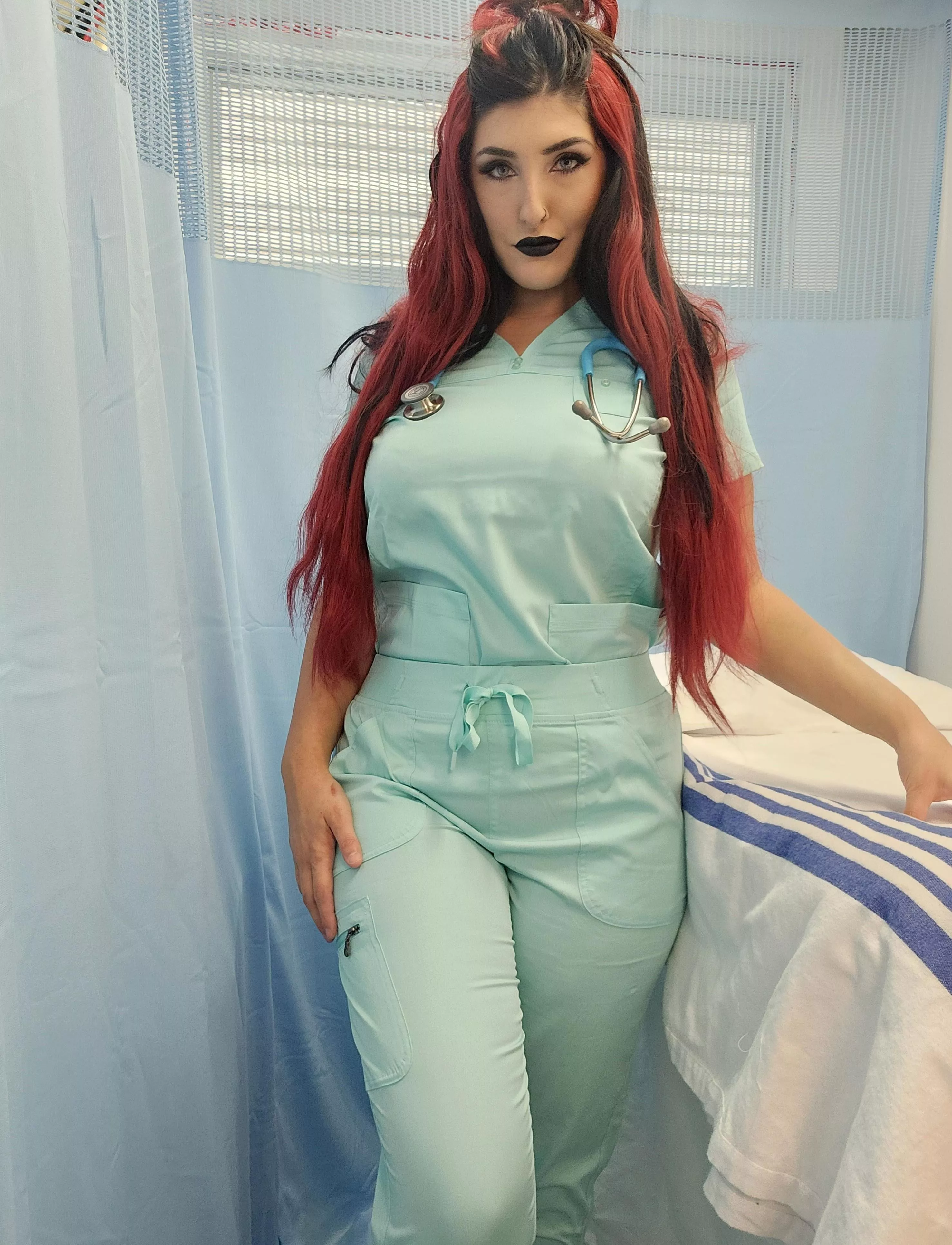 most of the guys at work know im hiding big sweater puppies under my scrubs posted by QueenUlti-