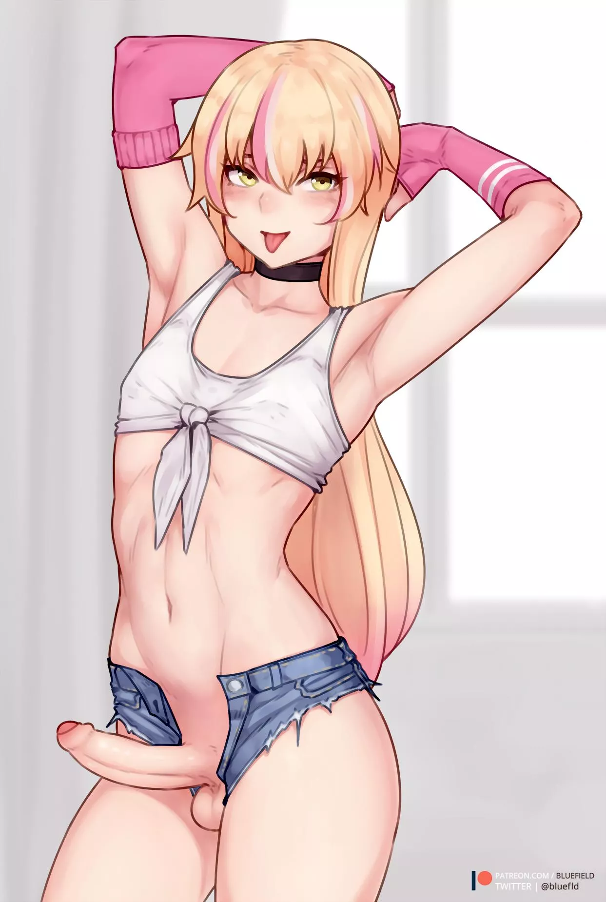 Oops~ my zipper always goes down like this in these shorts... could you ~come♡ and help put things back in place? posted by Nemu_lewdss