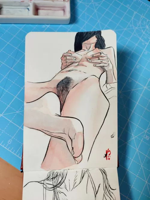 Perspectives, watercolors and ink (from a beautiful redditor photo). by Nikkko2345