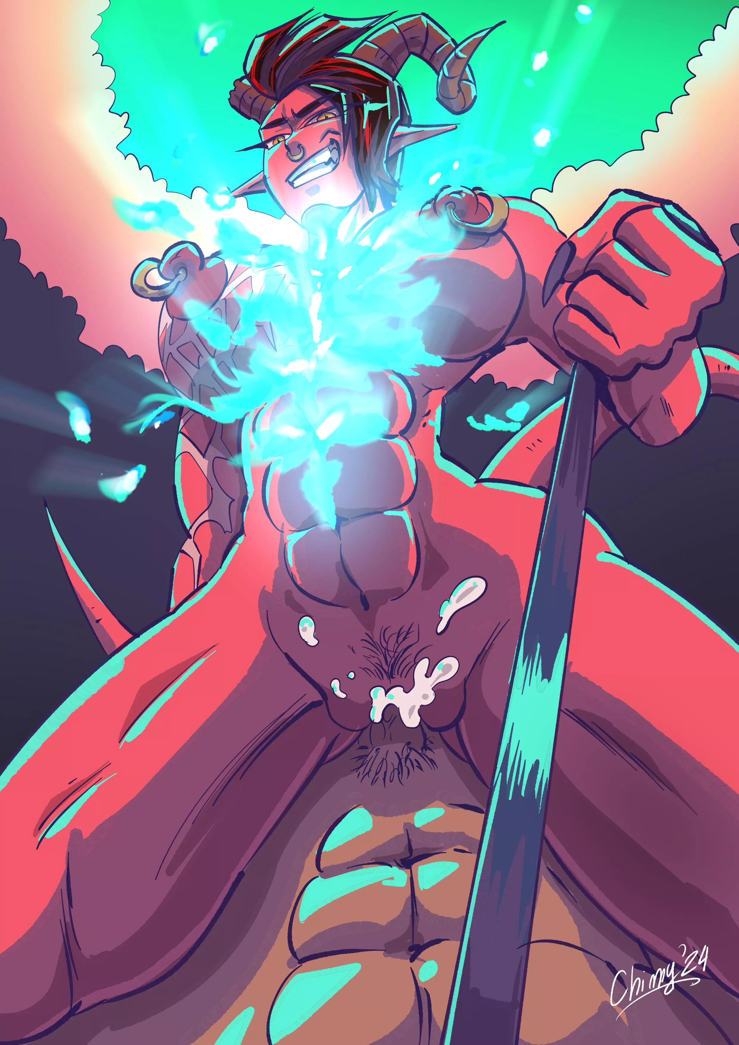 POV: Karlach likes you too much (Full Colour) posted by ChimyArt