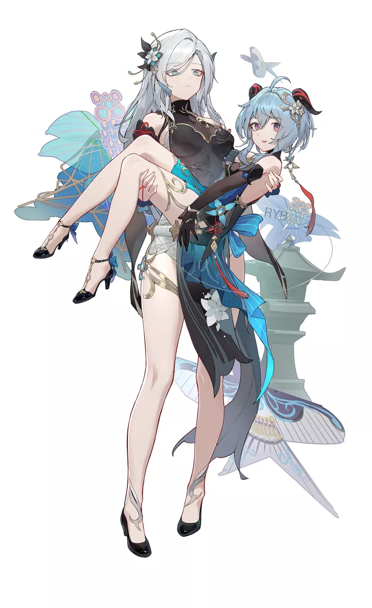 Shenhe & Ganyu [Genshin Impact] posted by IDM_Recursion