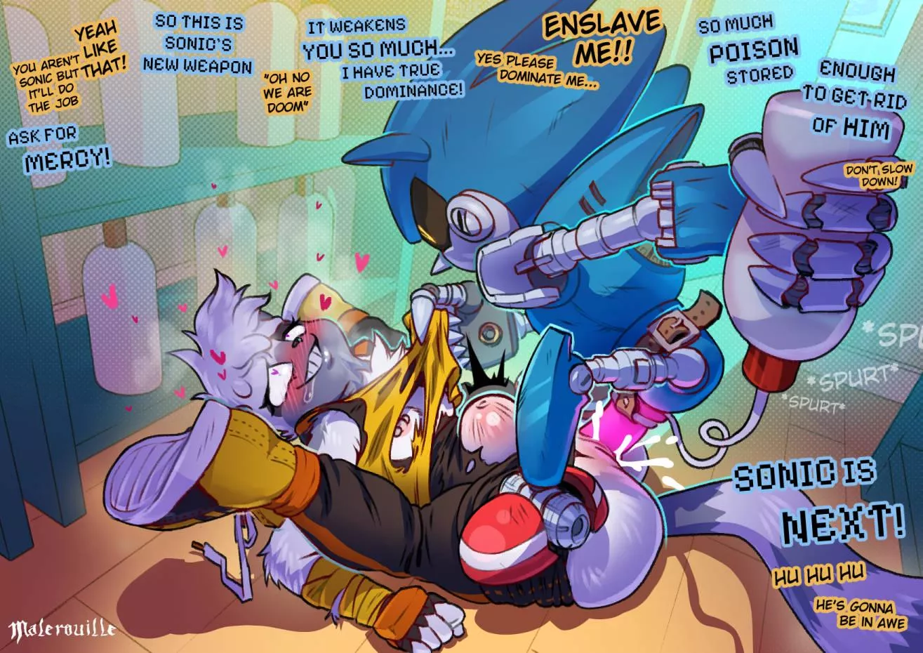 Tangle X Metal Sonic (Artist:Malerouille) posted by White-Whiskey