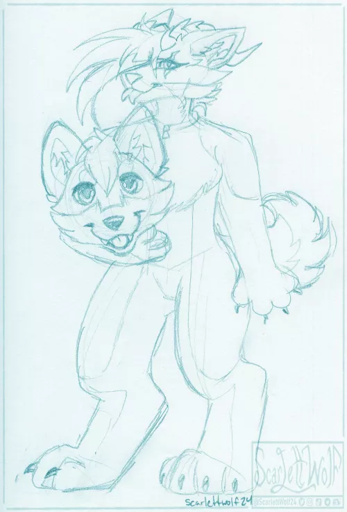 What if I told u.. that underneath the dog fursuit is just another dog.🐾🐾🐶 by scarlettwolf24