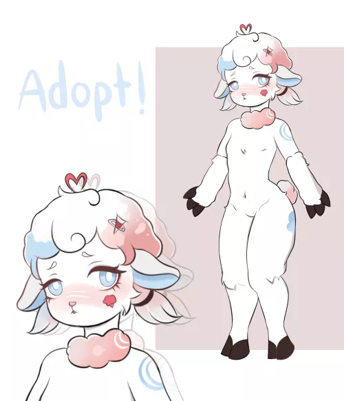 Adopt! Cotton candy sheep 🩷 by ZhiffQ