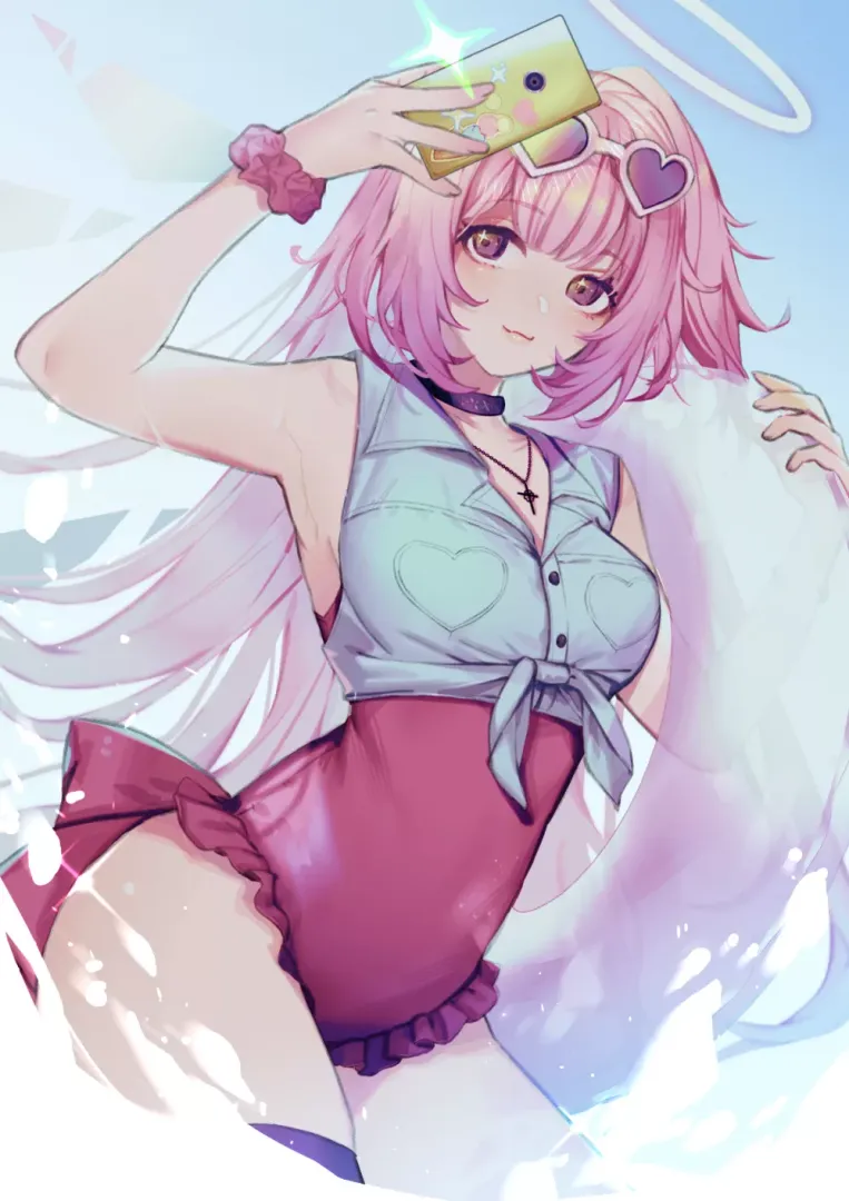 Ambriel taking a selfie (udon_uma_oro) [Arknights] posted by TheRoySez