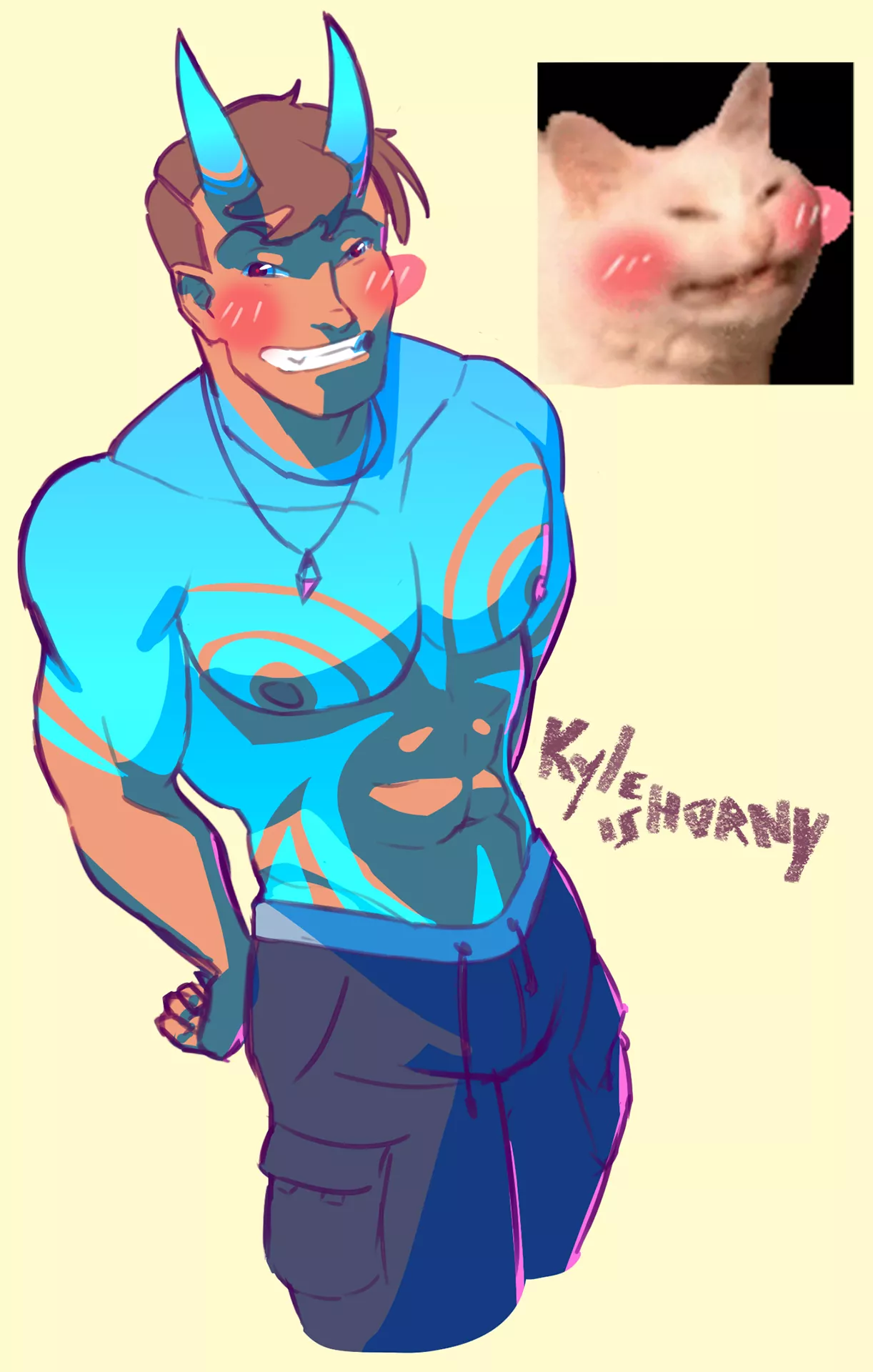 another cat meme- oh god oh fuck what have i done, Kyle [OC] by me (kyleishorny) posted by kyle_is_horny