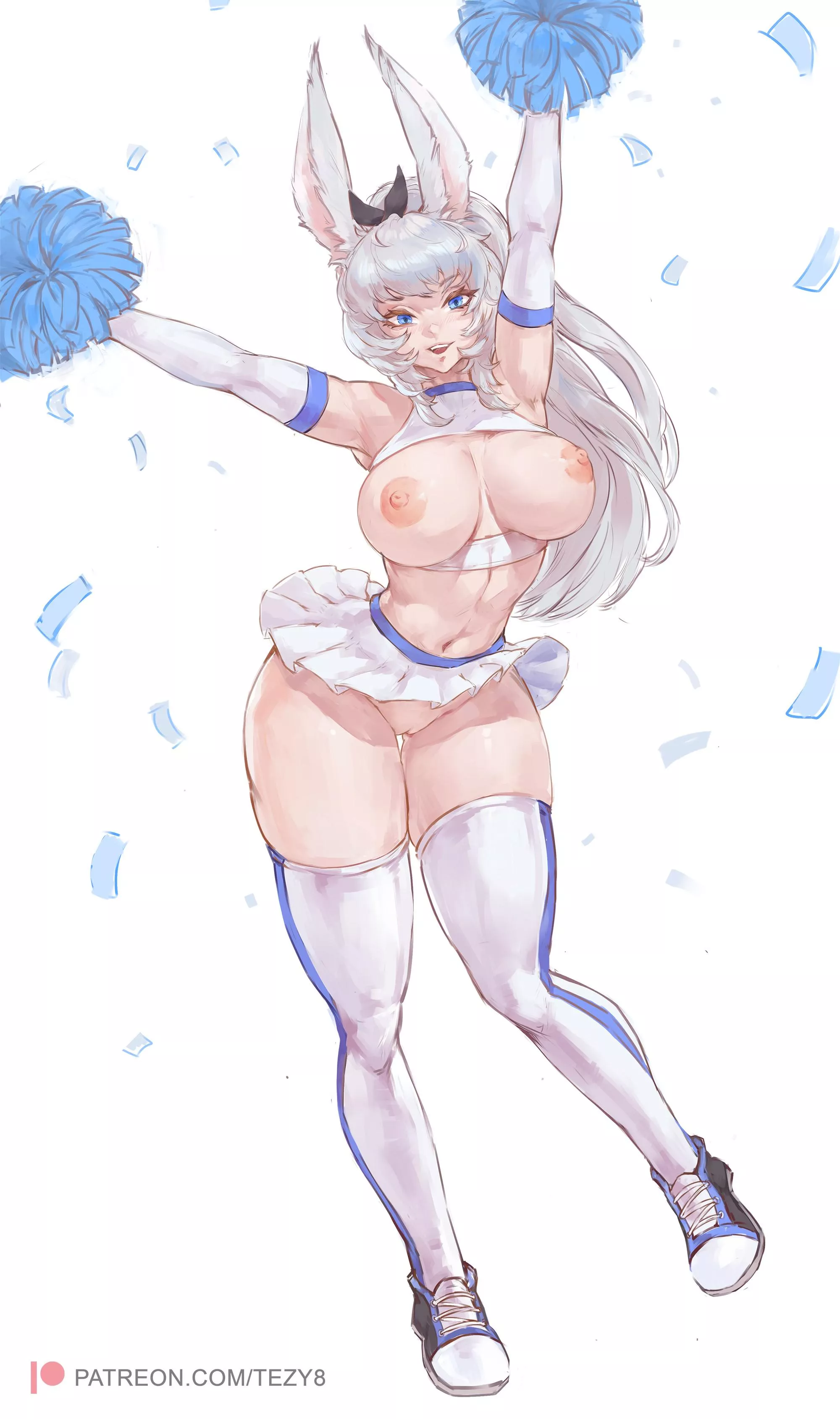 Bunny girl is a cheerleader! posted by StarvingArtist2000