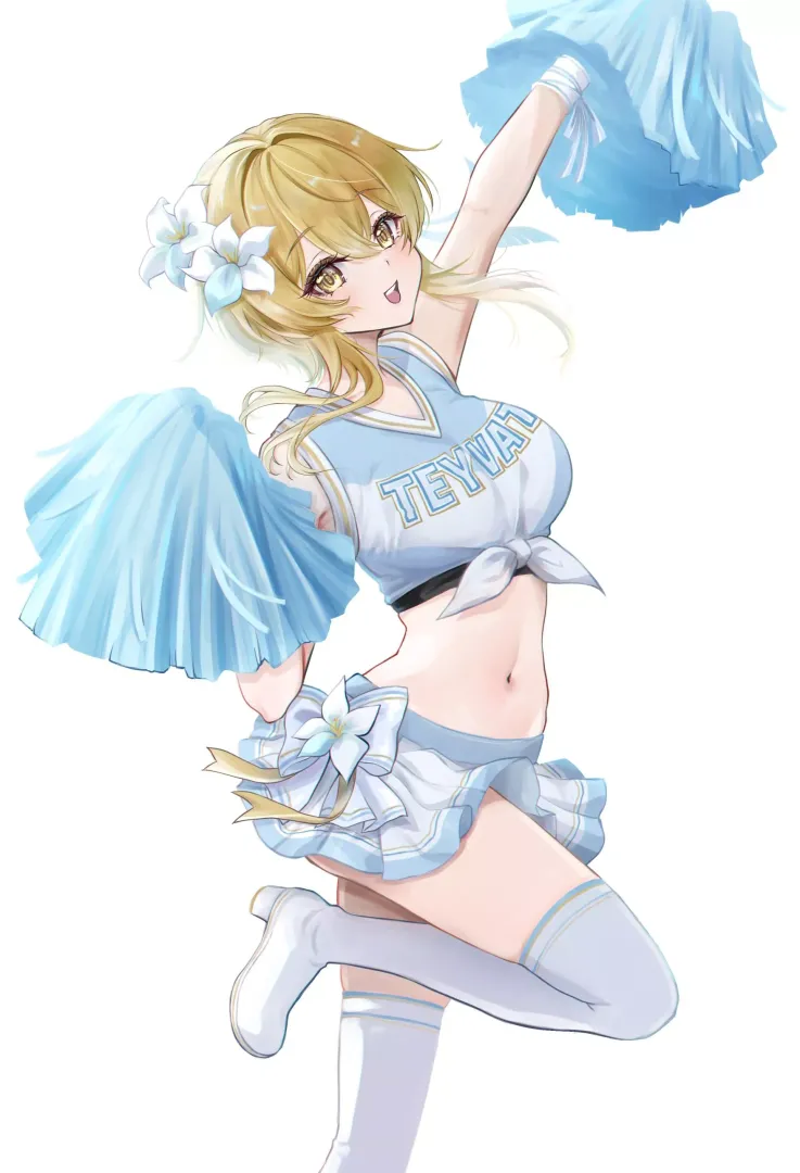 Cheerleader Lumine [Genshin Impact] posted by CheetahSperm18