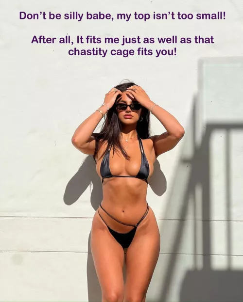 Don’t be silly babe, my top isn’t too small! by captionpatreon