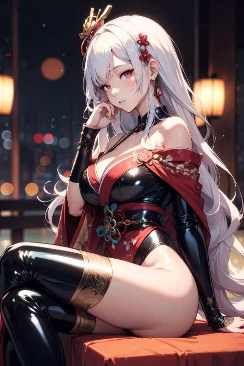 Latex Kimono by CheetahSperm18