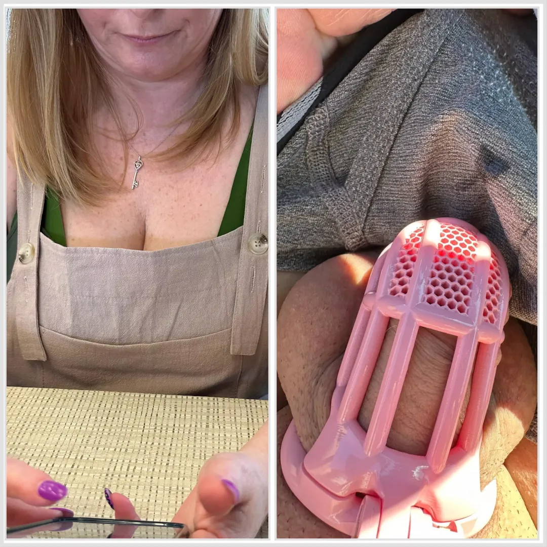 My view of my wife at lunch today as I had this cage on. Just a little leaky. 😃 posted by Few_Willingness_5700