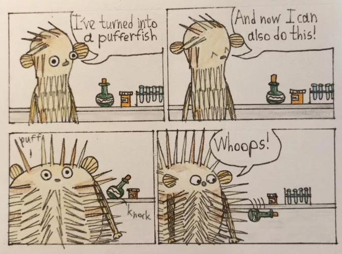 Pufferfish (art by me) by MrMoor2007