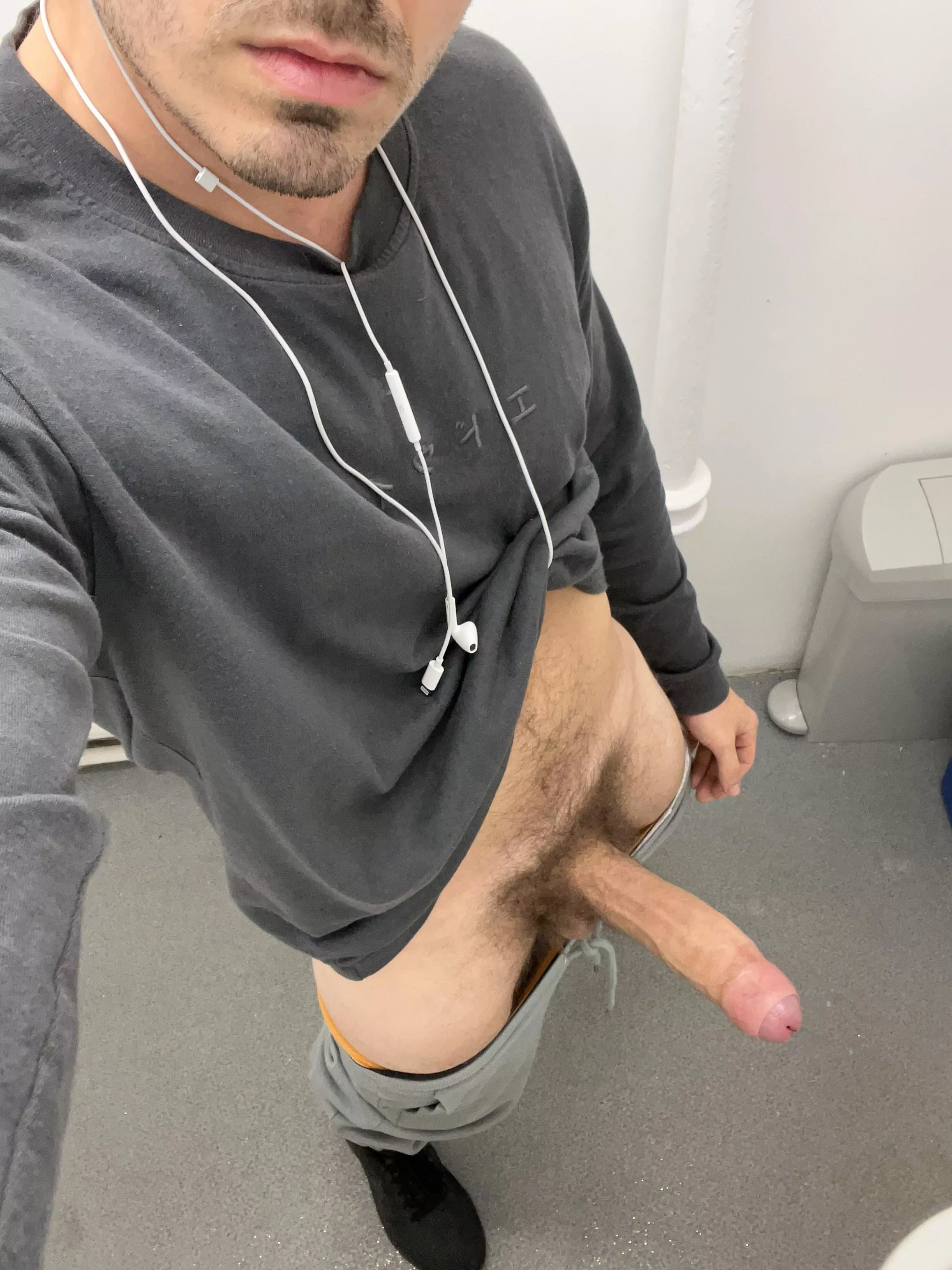 Pulling out my big dick to show around campus today. Would I get your attention? posted by 1dollarscratchy