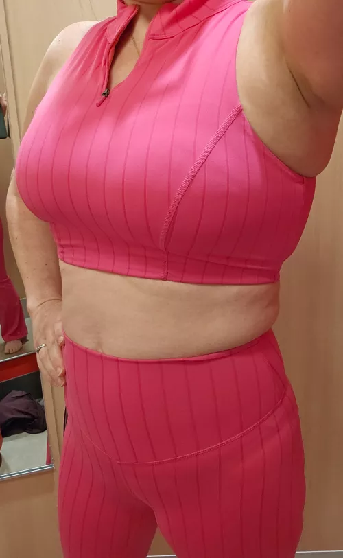 Showing off my new yoga outfit. Do you think I will attract attention at the gym... 42F by Easterniowahotwife