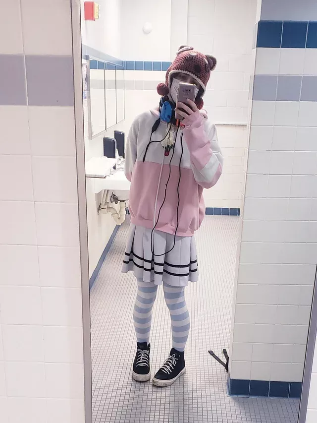 The blue thigh-highs definitely contribute to the Candyland fit. posted by bigbob654321