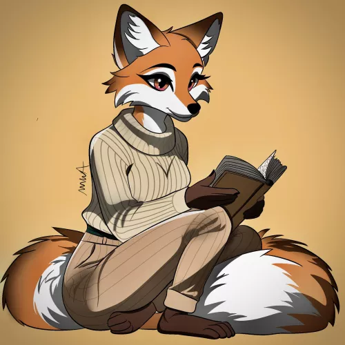 What book is she reading? (Art by me) by Fawaffle_YT