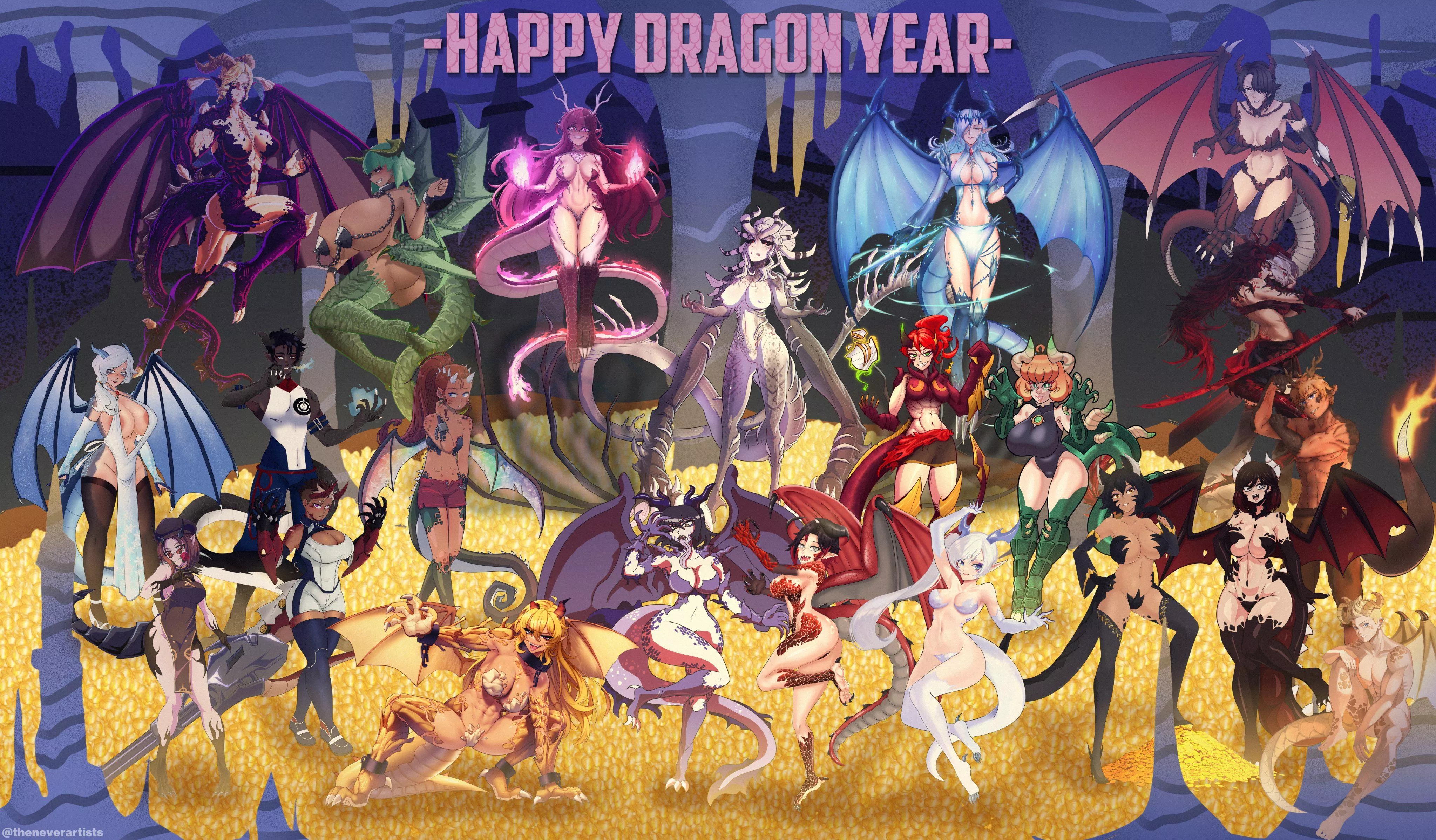 As 2024 is the Year of the Dragon, The Never Artists have gathered to create a RWBY Dragon Girl Collaboration posted by ClaireDacloush